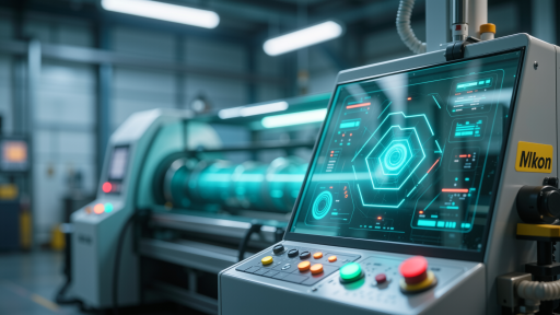 工业设备维护场景，传感器数据监测，预测性维护系统，工厂车间背景，数字化管理界面